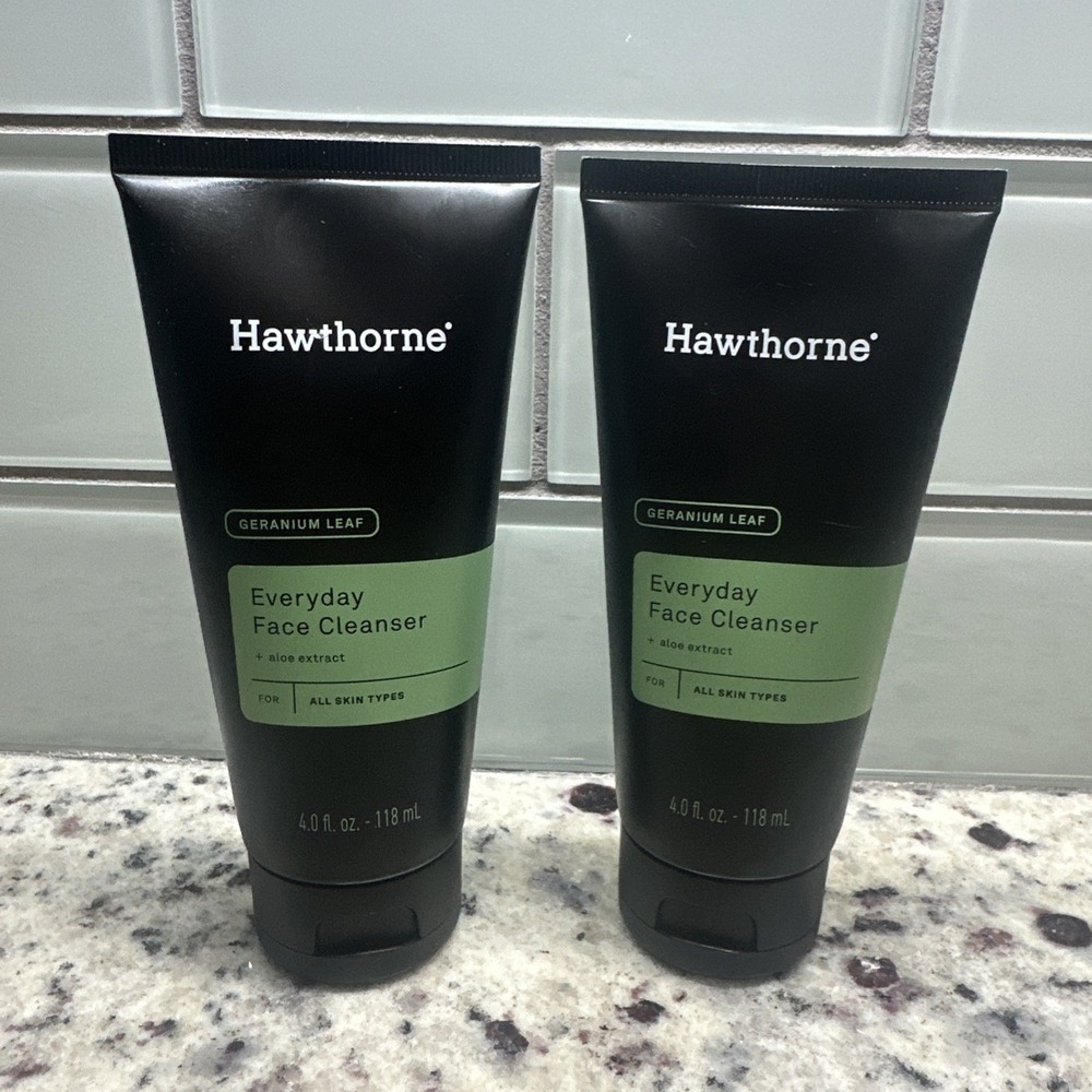 Hawthorne Everyday Face Cleanser 4 oz ( 2 PACK ) Vegan w/ Aloe Extract